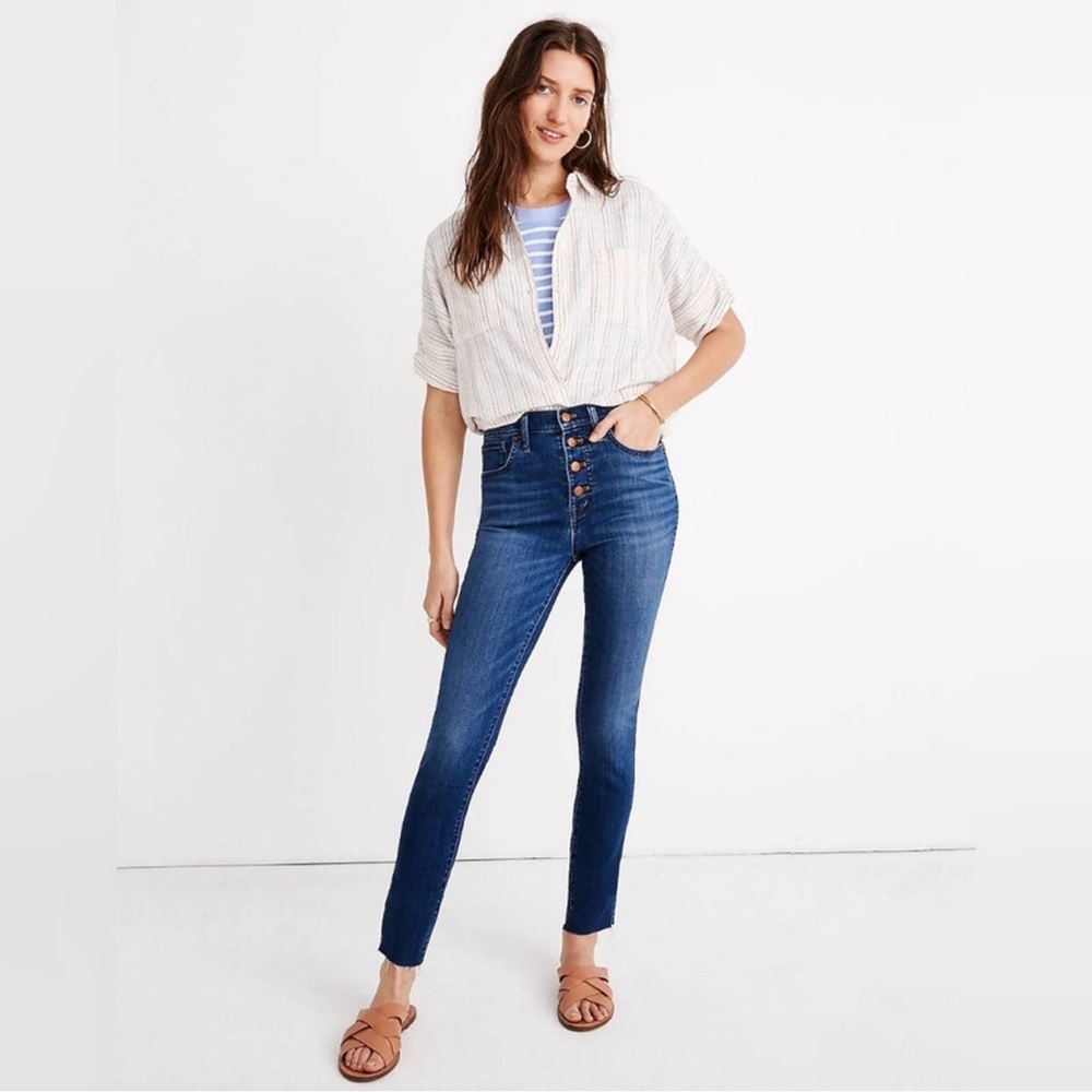 Madewell High Rise Skinny Jeans - Dark Blue